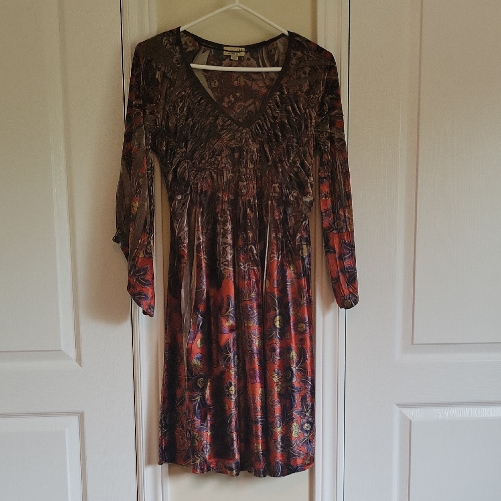 ONE WORLD Multicolor Long Sleeve Dress